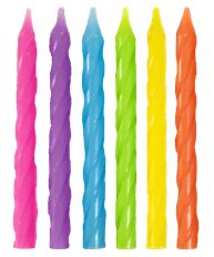 24 Candles + 12 holders - Assorted colors